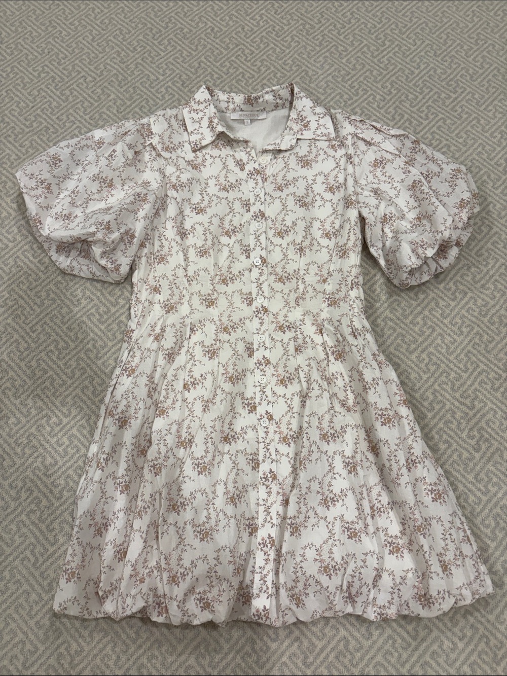 Floral Button-Front Dress